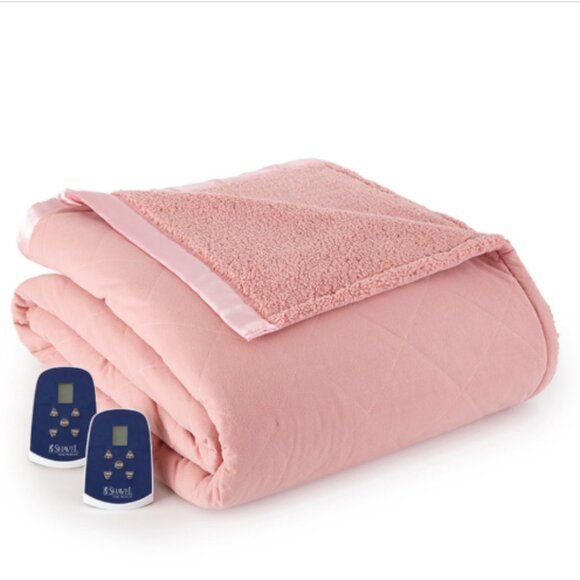 Micro Flannel ® Reverse to Sherpa Electric Blanket by Shavel Home Products in Fr